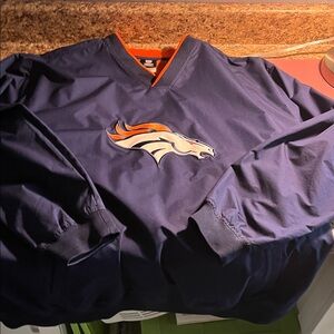 Men’s NFL Denver Broncos Team Apparel Orange and Navy Jersey